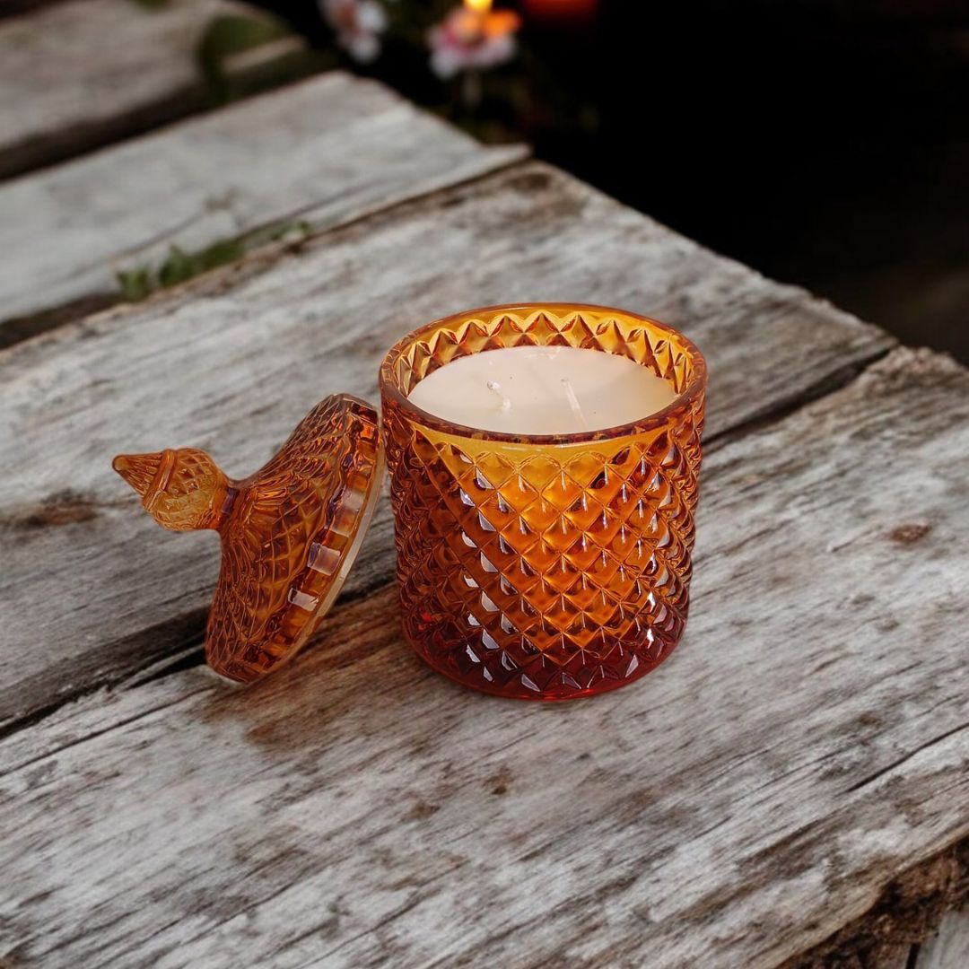 Premium Diamond Jar Scented Candle with Lid