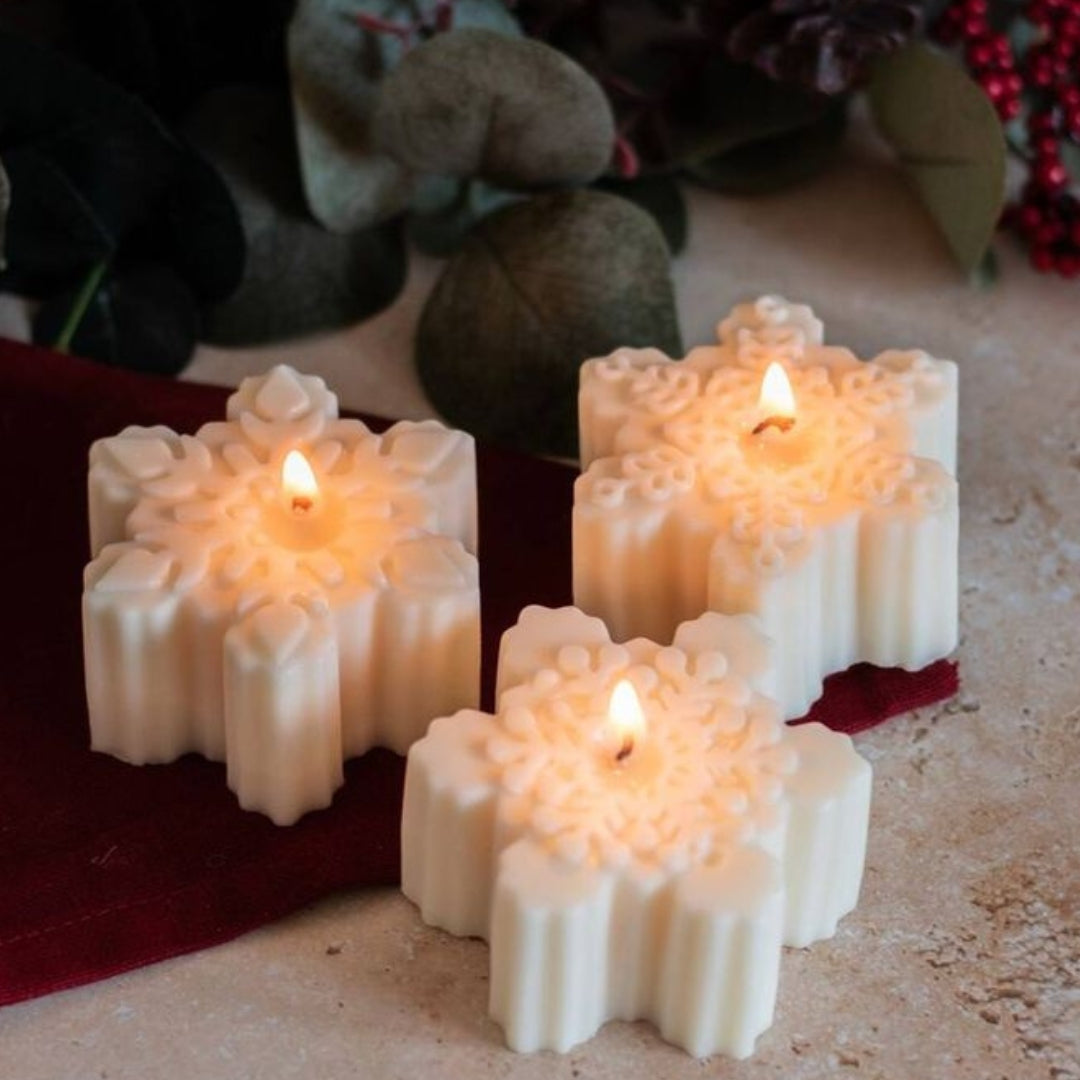 Xmas Snowflake Candle